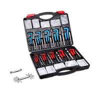 VEVOR Kit de Réparation de Filetage Hélicoïdal 338 Pièces, Outils à Restaurer les Filetages Abîmes SAE et Métrique, M5, M6, M8, M10, M12, 1/4", 5/16", 3/8", 7/16", 1/2", Forets HSS, Réparation Auto