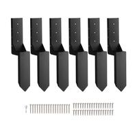 VEVOR Kit de réparation de poteau de clôture, 6 pcs, support de poteau en acier robuste, intérieur 89 x 89 mm, piquet d'ancrage au sol pour réparation de poteau de clôture en bois incliné ou cassé
