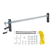 Kit rouleau de bâche VEVOR avec manivelle, largeur 162,6 cm à 264,2 cm, alliage d'aluminium, rouleau de bâche manuel à hauteur de cabine pour tombereaux avec poignée éponge de 17,8 cm, parfait pour le