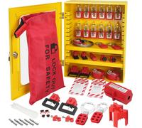 VEVOR Kit de tagout de verrouillage électrique, kit de tagout de verrouillage de sécurité de 59 pièces avec cadenas, moraillons, pendentifs, serre-câbles, verrouillage de prises, verrouillage de disjo