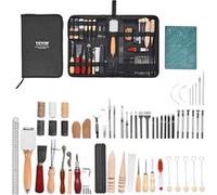 VEVOR Kit de Travail du Cuir Outils d'Artisanat du Cuir Pour Professionnels 59 Pièces Multicolore
