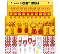 VEVOR Kit Lockout Tagout 58 pièces – serrures, hasps, étiquettes, sac de rangement pour cadenas
