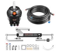 VEVOR Kit Direction Hydraulique Hors-bord 70kW (90 HP) Système Direction Hydraulique Bateau pour Monomoteur Station Unique, avec Pompe Barre 6,9 MPa, Cylindre de Verrouillage Bidirectionnel, Flexibles