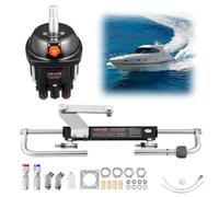 VEVOR Kit Direction Hydraulique Hors-bord 70kW (90 HP) Système Direction Hydraulique Bateau pour Moteurs Hors-bord Bateaux Pêche Voiliers, avec Pompe Pression 6,9 MPa, Cylindre, Boîtier en Alliage Alu