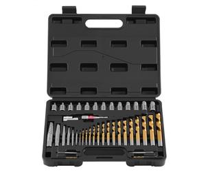 VEVOR Kit Extracteur de Vis Cassée avec Forets 41PCs, Outils d'Extraction de Vis Dénudée et de Goujon, pour Retrait des Boulons Réparation Domicile Atelier, en Acier Cr-Mo, avec Adaptateurs et Coffret