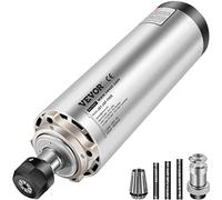 VEVOR Kit Moteur Broche CNC Refroidissement par Air 2,2 kW Vitesse 24000 tr/min Mandrin Pinces ER20 Dissipation Chaleur Diamètre 80mm Longueur 215mm Battement Max 0,005mm pour Machine à Graver Argent