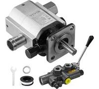 VEVOR Kit de pompe hydraulique pour fendeuse de bûches, 60,6 L/min, pompe à engrenages hydraulique en aluminium à 2 étages 4000 PSI, avec valve entrée 2,54 cm, sortie NPT 1,27 cm 3600 tr/min, pour pet