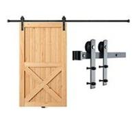 VEVOR Kit Quincaillerie Rail Porte Coulissante Simple de Grange 244 cm Cintre I