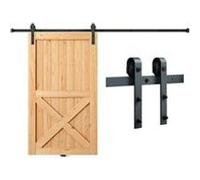 VEVOR Kit Quincaillerie Rail Porte Coulissante Simple de Grange 244 cm Cintre J