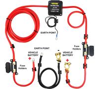 VEVOR Kit Relais Sensible à Tension Isolateur de Batterie Double 12 V 6 m Câble