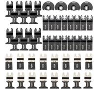 VEVOR Kit Scie à Outil Oscillant 7 Types de Lames Lame Outil Multifonction Oscillante Acier Inoxydable Lames de Scie Multi-outils Universelles Oscillantes 45-47HRC pour Faciliter le Processus de Coupe