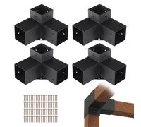 VEVOR Kit Support Pergola 3 Voies pour Poteau Gazebos 4''x4'' 10x10 cm Lot de 4