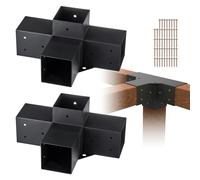 VEVOR Kit Support Pergola 4 Voies pour Poteau Gazebos 4''x4'' 10x10 cm Lot de 2