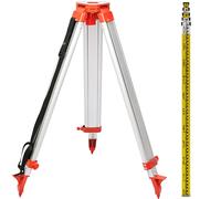 VEVOR Kit Trépied 165 cm et Règle 5 m pour Niveau Laser - Aluminium