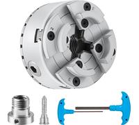 VEVOR KP96 Mandrin de tour 4 mors φ96mm Mandrin à mors en 45# Plage de serrage 32-70mm Mandrin femelle M33 x 3,5 TPI Tour Précision d'alignement ≤0,3mm Mandrin de tour