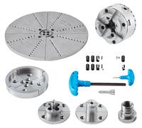 VEVOR KP965 Mandrin de tour 5 types de mors φ96mm Mandrin à mors en 45# Plage de serrage 32-70mm Mandrin femelle M33 x 3,5 TPI Tour à cames Mandrin de tour