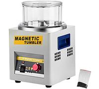 VEVOR Kt-185 Polisseuse Magnétique pour Bijoux 180mm Tambour Rotatif Professionnel avec Rotation Bidirectionnelle 2000RPM pour Métal Léger