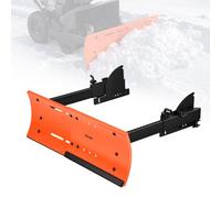 VEVOR Lame à Neige Réglable 55,88-81,28 cm Lame Déneigement Noir + Orange pour la Plupart Fraises à Neige Non Incluses, Allées, Trottoirs, Parkings, 2 Réglages de Largeur, Acier au Carbone, Pliable