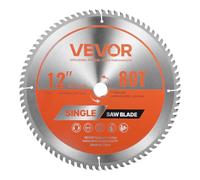 VEVOR Lame de scie circulaire Ø 305 mm, lame de coupe pour scie circulaire, 80 dents alliage, arbre 25,4 mm, finition soignée, avec évents de chauffage antibruit, pour couper contreplaqué et bois dur