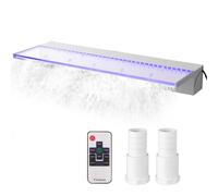 VEVOR Lame d'Eau Rectangulaire LED Cascade Acrylique 92x8,1x20,5 Télécommande