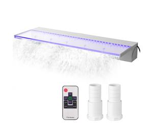 VEVOR Lame d'Eau Rectangulaire LED Cascade Acrylique 92x8,1x20,5 Télécommande