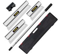 VEVOR Lame d'Écumage Lame à Lisser 25/40/60 cm Kit Lame de Spatule pour Cloisons Sèches, Couteau à Mastic avec Poignée d'Extension Ergonomique Outil de Plâtrage Mur pour Enduire Lisser Plâtre de Gypse