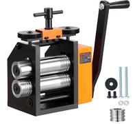VEVOR Laminoir de Bijoutier Largeur 75 mm Machine de Laminage de Bijoux Épaisseur 0,03-6,5 mm Réglable Rapport d’Engrenage 1:2 pour Fabrication de Bijoux Traitement Or Argent Bague Bracelet Atelier