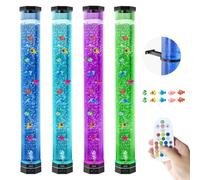 VEVOR Lampe à Bulles avec 10 Poissons Flottants, 1 m, 16 Effets de Lumières Changeantes de Couleur, Télécommande, Lumière Apaisante, Lampe Ambiance pour Chambre à Coucher, Salon, Décoration Intérieure