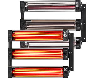 VEVOR Lampe à durcir la peinture, séchage rapide, durcissement pour voiture, peinture infrarouge, zone de cuisson, lampe chauffante pour peinture 584 x 368 x 51 mm, 2 sets, 3000 W