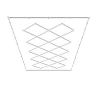VEVOR Lampe Garage LED 14 Carrés 88000 lm Plafonnier Atelier Éclairage Lumineux