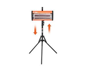 VEVOR Lampe polymérisation infrarouge double usage séchoir peinture portable sur pied, 2000 W, minuterie 0-90 min, chauffage auto pulvérisation 0,33 ㎡, lampe à polymériser avec support pour réparation