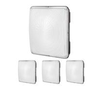 VEVOR Lampes LED d'atelier, lot de 4, plafonniers de garage 150 W 16500 lm 5000 K, 31,5x31,5 cm, montage surface, éclairage de plafond IP65 pour station essence, entrepôt, usine industrielle, magasin