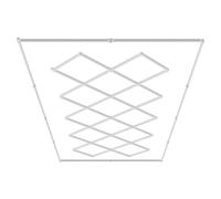 VEVOR Lampes LED pour garage, 88000 lm, 6500 K, 14 systèmes de grille, plafonniers carrés pour garage, bricolage, blanc froid, décoration de voiture, éclairage de garage, éclairage super clair de maga