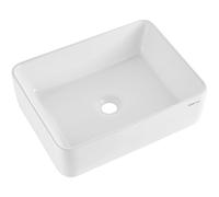 VEVOR Lavabo rectangulaire – Vasque à poser en céramique blanche 482×373 mm – Moderne