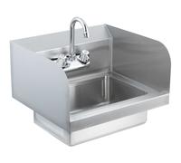 VEVOR Lave-mains commercial avec robinet, Petit lave-mains, Lave-mains mural pour restaurant, cuisine, bar, garage et maison, 432 x 381 x 330 mm