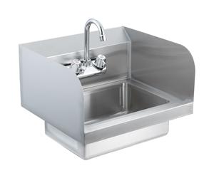 VEVOR Lave-mains commercial avec robinet, Petit lave-mains, Lave-mains mural pour restaurant, cuisine, bar, garage et maison, 432 x 381 x 330 mm