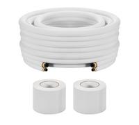 VEVOR Liaison Frigorifique Tuyau en Cuivre Mini-split 9,5 mm 15,9 mm Diamètre Extérieur, 30,5 m Longueur, Bobine Isolée PE Blanc Épais 9,5 mm avec Écrous, Ruban Fixation, pour Mini Climatiseurs Split