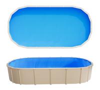 VEVOR Liner Piscine Hors-Sol Ovale 375x732 cm Hauteur Paroi 120 cm Film Intérieur de Piscine Épaisseur 0,4 mm pour Rénovation et Étanchéité, en PVC, Système Unibead, Anti-Déchirure, Anti-UV, Bleu