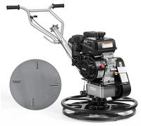 VEVOR, lisseur de béton à ailes, avec plaque de lissage de 610 mm de diamètre et lames de 580 mm de diamètre, moteur essence 4 temps Kohler de 7 chevaux, angle des lames réglable de 0 à 18°, vitesse d