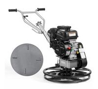 VEVOR Lisseuse à Béton Thermique 610 mm, Hélicoptère à Béton avec Plateau de Lissage, Moteur Kohler à Essence 5,2 kW, pour Finition de Sols en Ciment et Chape, 4 Lames Réglables, Guidon de Commande