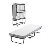 VEVOR Lit d'appoint pliant 79 x 190 cm Taille jumeau, cadre métal, matelas mousse mémoire 10 cm