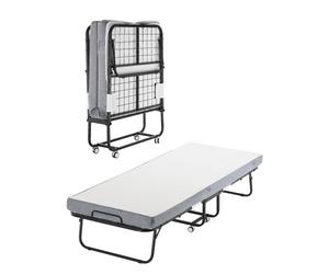 VEVOR Lit d'Appoint Pliant 79 x 190 cm, Taille Jumeau, avec Cadre en Métal Robuste et Matelas en Mousse à Mémoire de Forme de 10 cm d’Épaisseur, Portable, pour Adultes, Invités, Maison, Camping