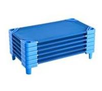 VEVOR Lit de sieste empilable pour enfant, 6 pcs, lit de couchage portable pour tout-petits, 102 x 57 cm, lit de garderie pour enfants, pour salle de classe préscolaire, pour dormir, se reposer, bleu