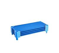 VEVOR Lit de sieste empilable pour enfant, 4 pcs, lit de couchage portable pour tout-petits, 130 x 57 cm, lit de garderie pour enfants, pour salle de classe préscolaire, pour dormir, se reposer, bleu
