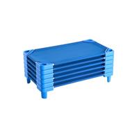 VEVOR Lit de sieste empilable pour enfant, 6 pcs, lit de couchage portable pour tout-petits, 102 x 57 cm, lit de garderie pour enfants, pour salle de classe préscolaire, pour dormir, se reposer, bleu