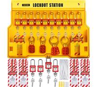 VEVOR Lockout Tagout Kit 58 pcs. Serrure à interrupteur de sectionnement, Hasps Tags et sac de rangement de sécurité pour cadenas pour produits Lock and Tag et équipement de sécurité électrique