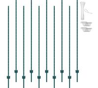 VEVOR Poteau de clôture en T 213,36 cm – Lot de 10, acier au carbone robuste – Vert