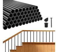 VEVOR - Lot de 125 balustres φ19 x 914 mm, balustres d'escalier en alliage d'aluminium, balustres ronds creux, balustres, poteaux de garde-corps, idéaux pour terrasses, vérandas et garde-corps d'escal