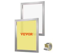 VEVOR Lot de 2 Cadres de Sérigraphie Kit de Sérigraphie Cadre en Aluminium 50,8 x 61 cm avec Maille 160 en Polyester Réutilisable Nettoyage Facile Accessoires de Sérigraphie Tissu Papier Plastique