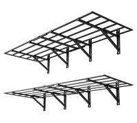 VEVOR Étagère Murale Garage 2 Niveaux Étagère Rangement Murale Garage 183,2x63,5x30,5 cm pour Garages, Buanderies, Ateliers, Cuisine, en Acier, Charge 362 kg par Niveau, Charge Totale 725 kg, Noir